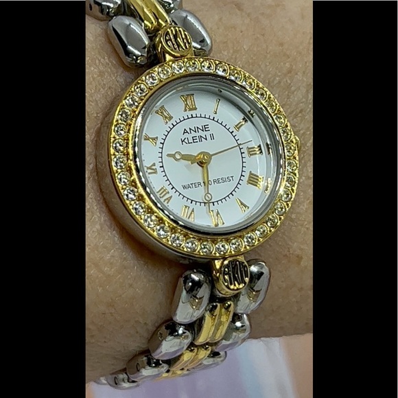 Ann Klein II Gold & Silver-Tone Water Resistant Wristwatch - Picture 3 of 6